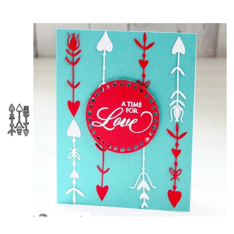 JC любовь сердце стрела фон металлический Трафаретный вырубной штамп трафарет