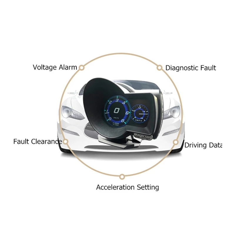 Professional OBD Head Up Display Multifunction Car Digital Boost Gauge Voltage Speed Meter Water Temp Alarm Auto Diagnostic Tool |
