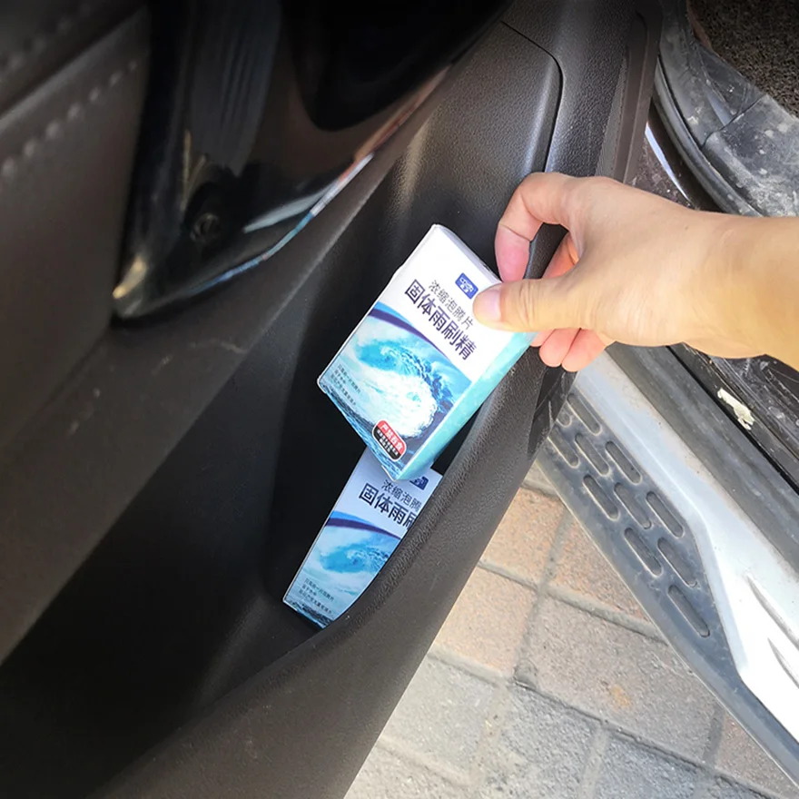 6 шт./пакет(1 шт. = 4 lвода) шипучие автомобиль Твердый очиститель тонкий щетки стеклоочистителя окна для очистки лобового стекла автомобиля Стекло очиститель автомобильные аксессуары