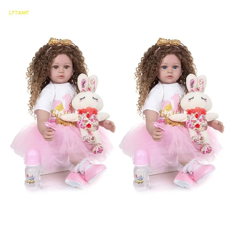 

60 см привлекательная Кукла Reborn Baby w/парик, подвижные руки, ноги, мягкая игрушка для младенца