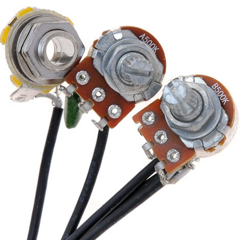 

4 Set Pre-Wired Cigar Box Guitar Pickup with Volume & Tone for Electric Guitar