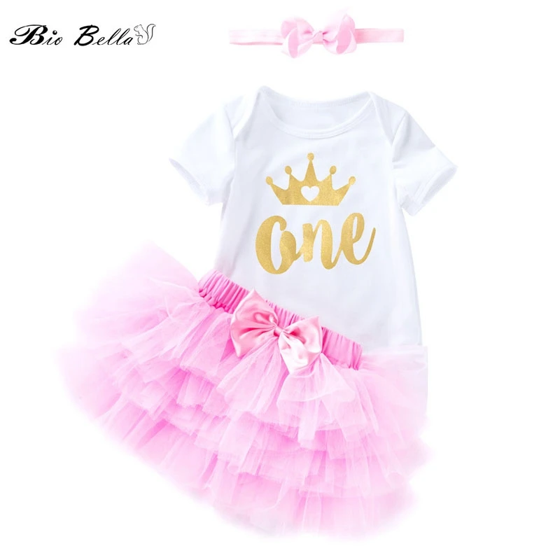 

Newborn Baby Girls Clothes Summer Infant Girls Skirt+Bodysuit+Headband 3Pcs Party Birthday Clothing Set Cartoon Kids Girl Outfit