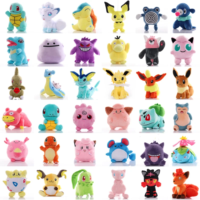 Плюшевые игрушки TAKARA TOMY Pokemon Pikachu Mewtwo Charizar Lapras мягкие плюшевые подарки для детей 41