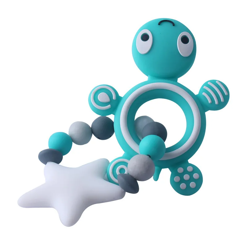 Imebaby ребенок мультфильм Черепаха Животное Прорезыватель силиконовые грызуны