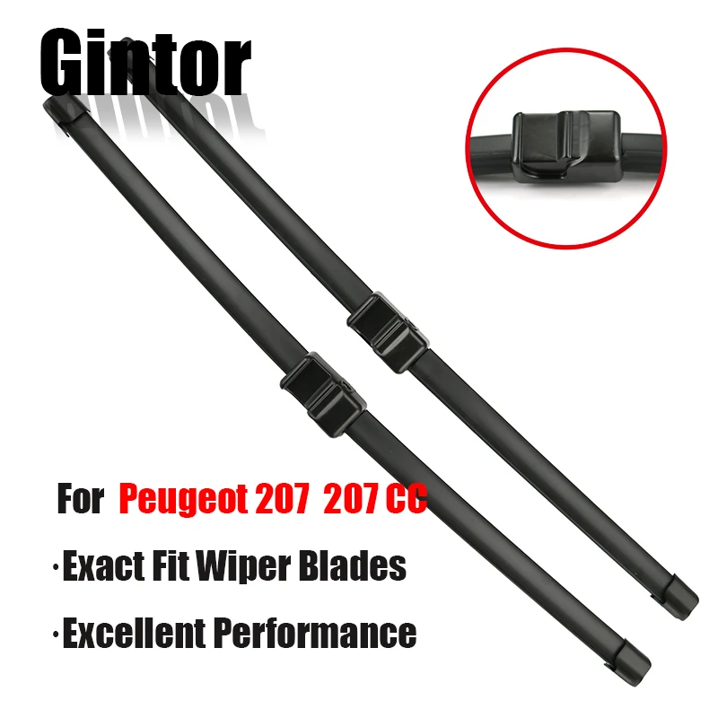 

Gintor AUTO Car Wiper LHD & RHD Front Wiper Blades For Peugeot 207 207CC 207SW CC SW Windshield Windscreen Front Window 26"+17"