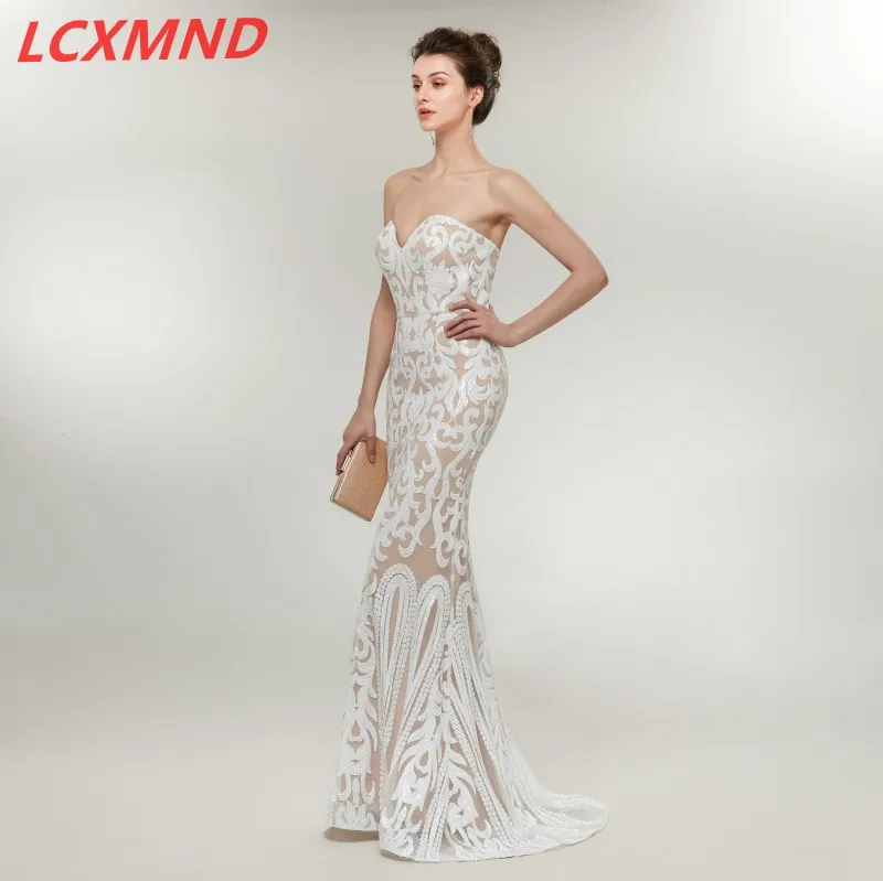 Милое вечернее платье Русалочки без рукавов с блестками длинное официальное для