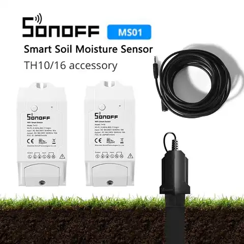 SONOFF MS01 умный датчик влажности почвы eWelink приложение для определения влажности почвы гигрометр для Sonoff TH10 TH16 Alexa Google Home