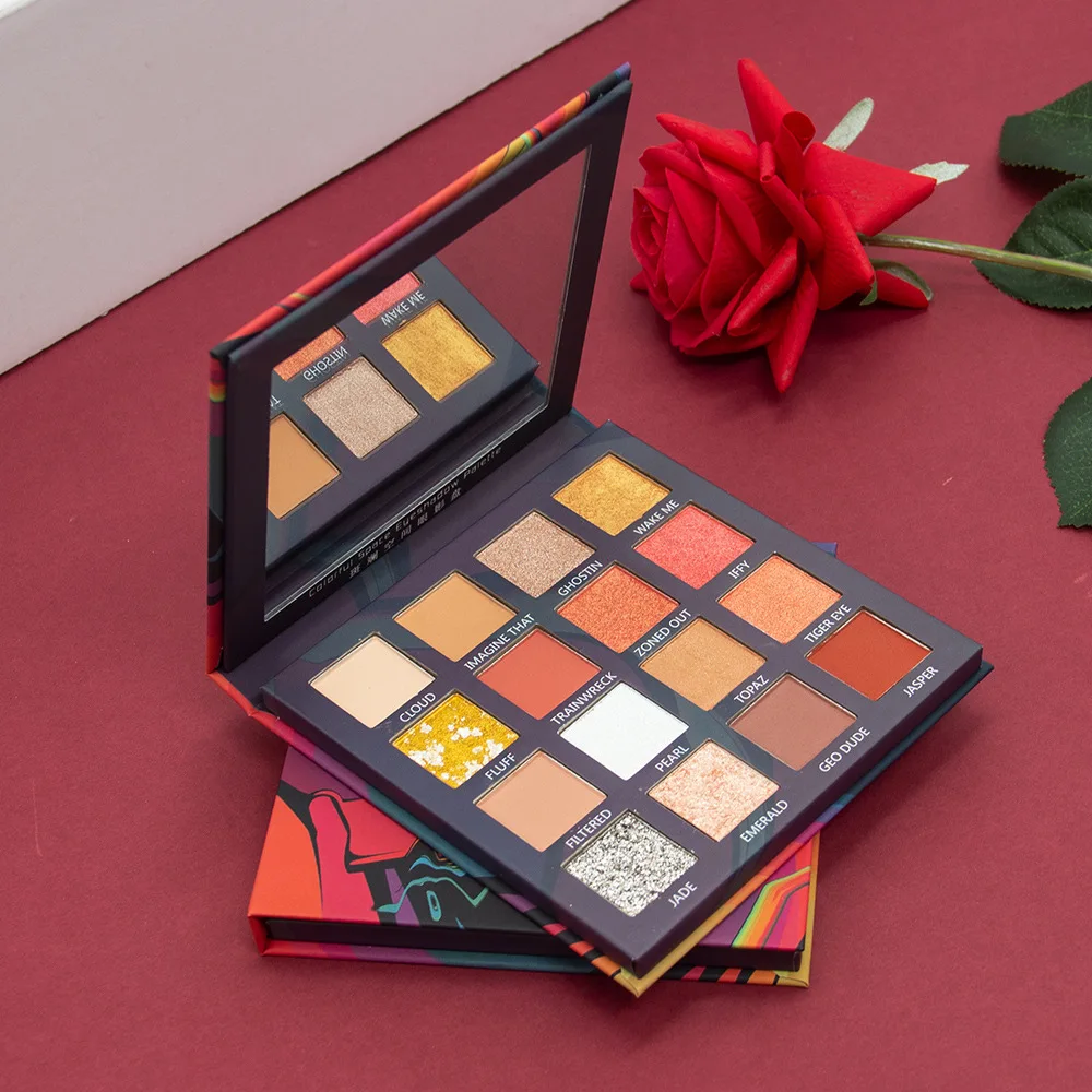 

New Arrival Eyeshadow Palette 16 Colors Ins Matte Shimmer Glitter Pigment Eye Makeup Women Cosmetics Long-Lasting and Waterproof