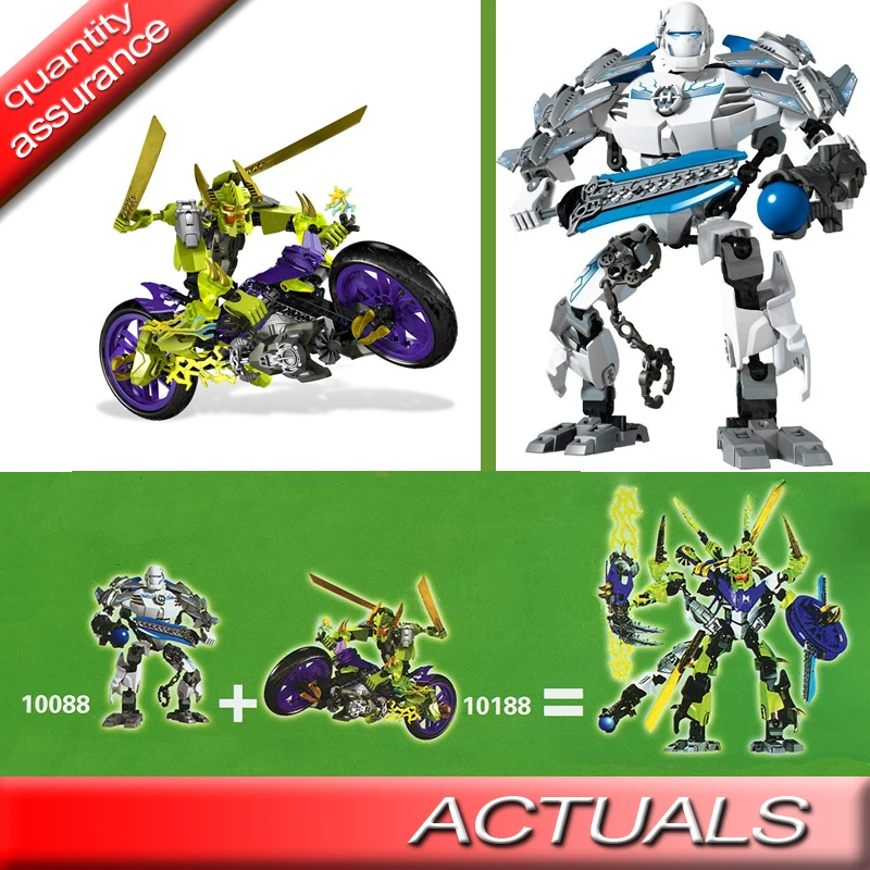 Bionicle Hero фабрика совместима DIY Speeda Demon & Stormer XL Decool строительные блоки 2в1 кирпичи