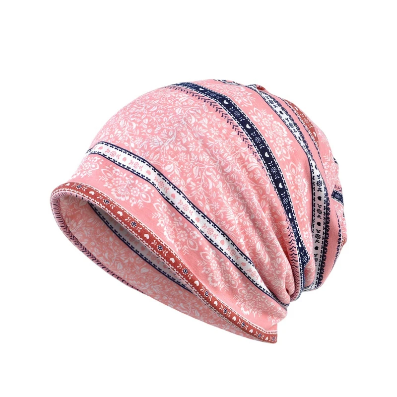 

Fashion Polyester Cotton Hat Adult Casual Snowflake Beanies Women's Spring Autumn Female Cap Scarf