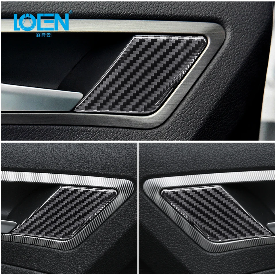 

For Volkswagen For Golf Carbon Fiber Door Lock Decoration Stickers Strip 2014-2019 Universal Car Styling Car Accessaries