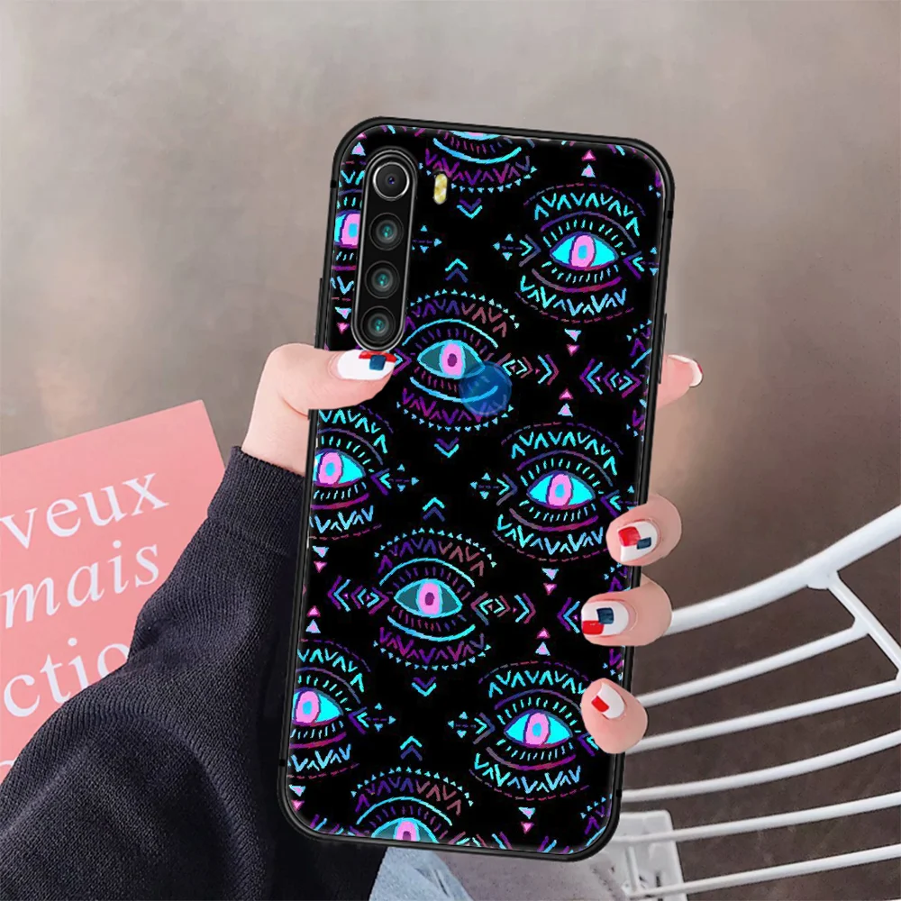 

Evil Eye Illustration Phone Case Cover Hull For XIAOMI Redmi 7a 8a S2 K20 NOTE 5 5a 6 7 8 8t 9 9s Pro Max black Cell Soft