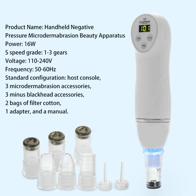 

mini diamond dermabrasion skin peeling beauty machine vacuum blackhead acne remove face cleaning facial Pore Cleaner C1FF