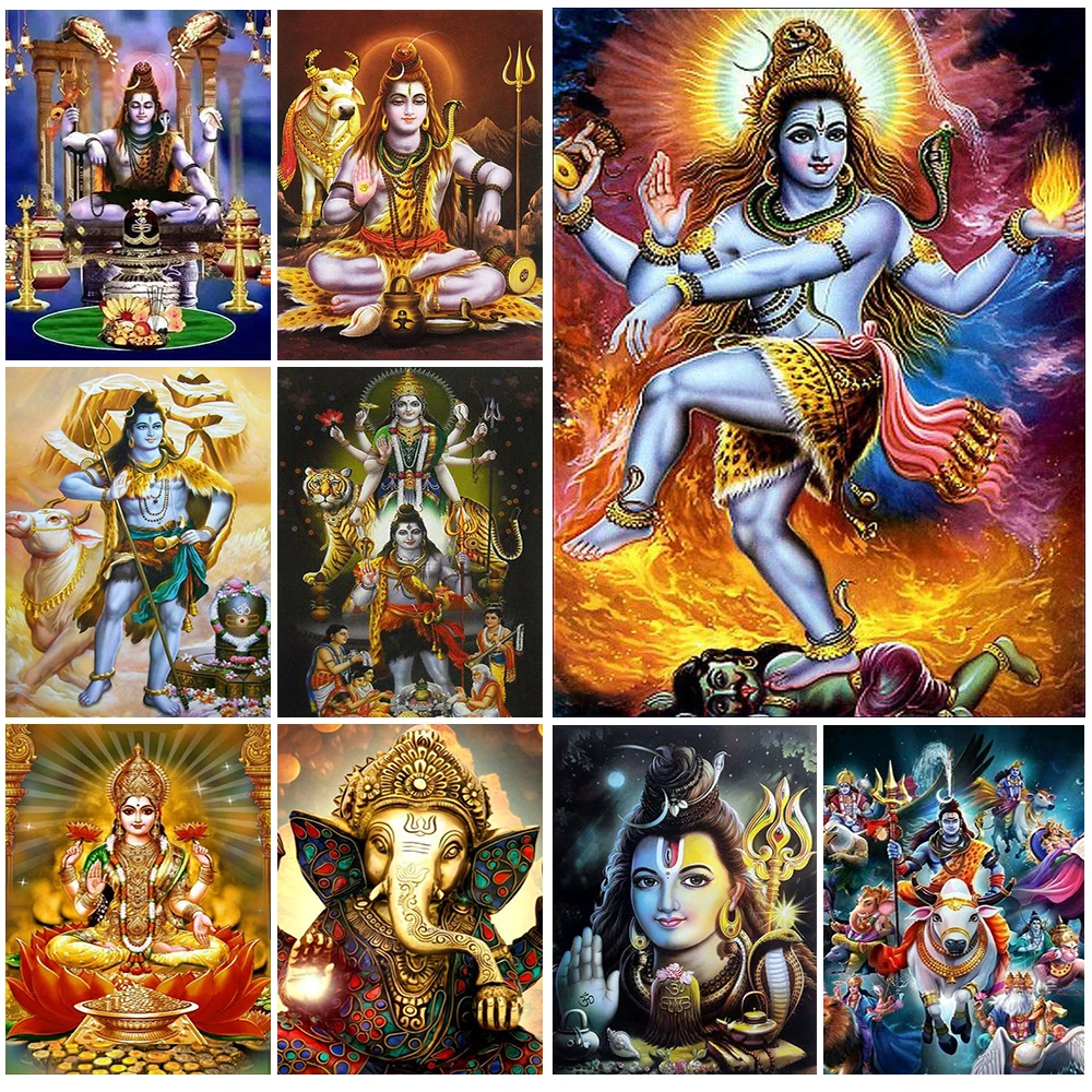 Shiva Hinduism богиня Индии настенное искусство холст живопись Бог разрушения