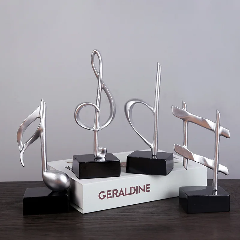 Музыкальные ноты статуя из смолы винный шкаф домашний декор украшение для