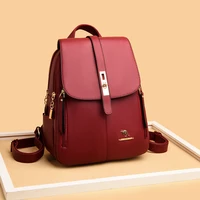 fashion women backpacks multifunctional shoulder bags high quality pu leather backpack school bags for girls travel backpack