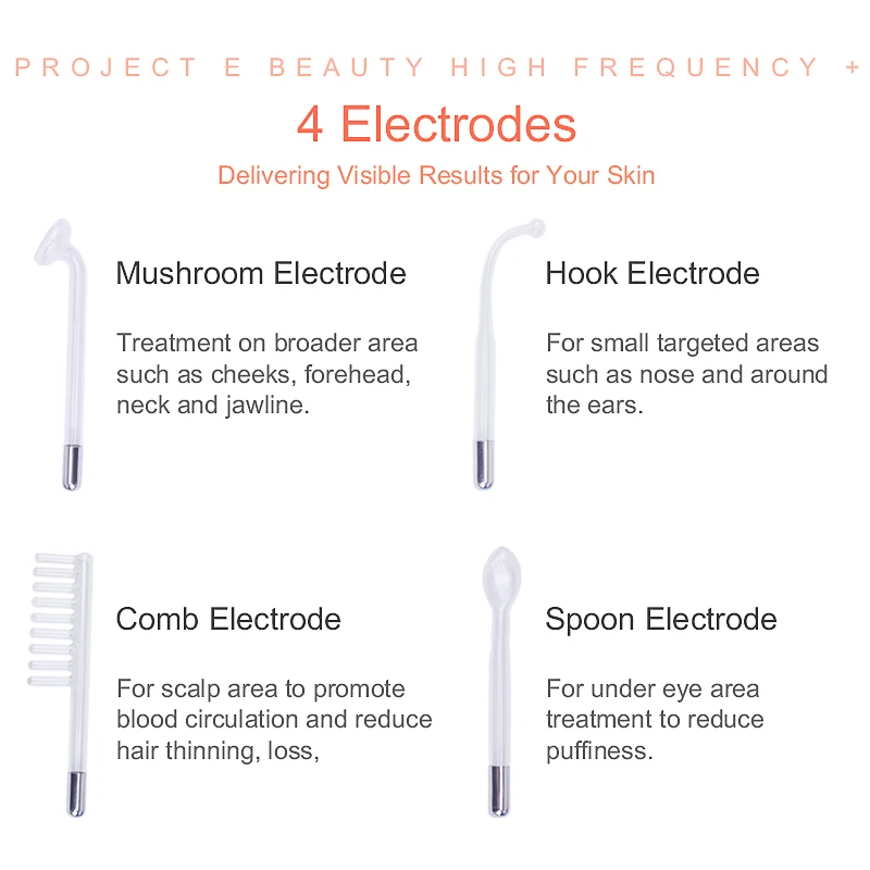 Электрод стеклянная трубка Электротерапия красота устройство акне