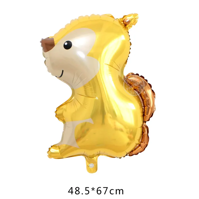 squirrel 1 шт. большой джунгли Ежик лиса енот воздушные шары мультфильм воздушный шар из фольги в виде животного день рождения для вечеринки в стиле сафари Декор детские игрушки - Цвет: squirrel