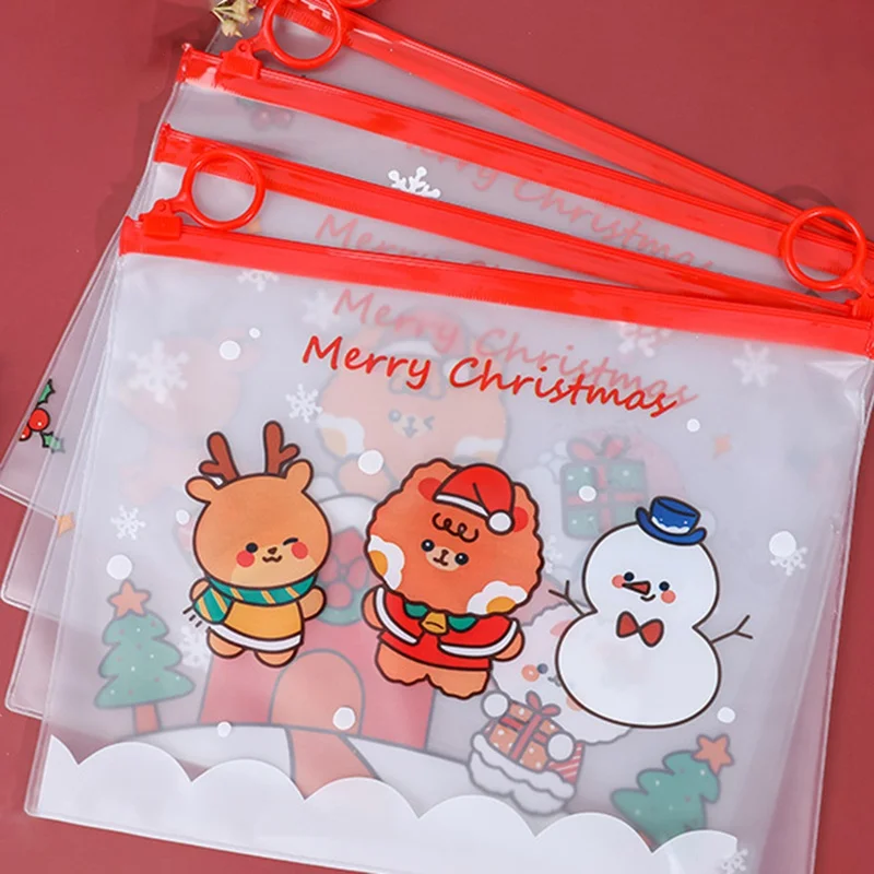 

Christmas ring file bag transparent stationery storage bag/17cm*21.3cm