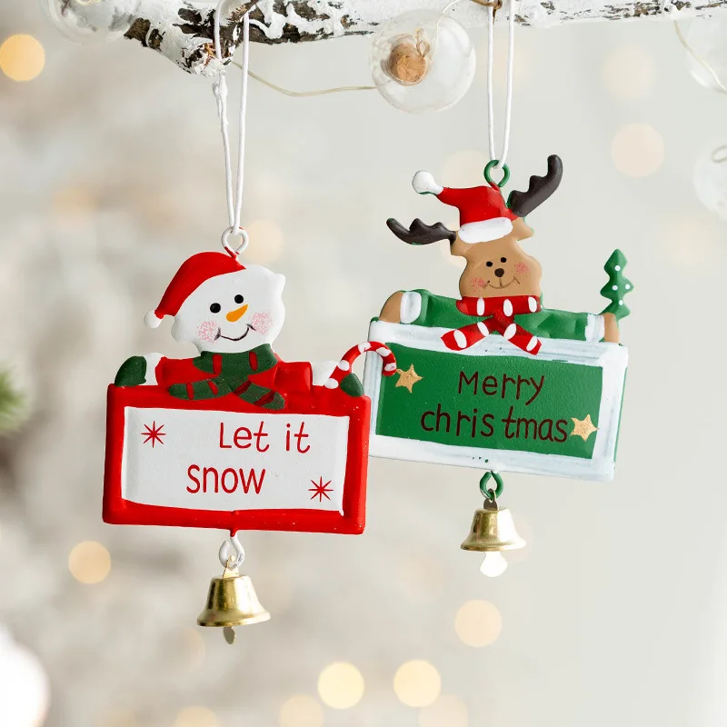 Креативные железные рождественские украшения в виде Санта-Клауса, снеговика, украшения для рождественской елки, детские новогодние игрушк...