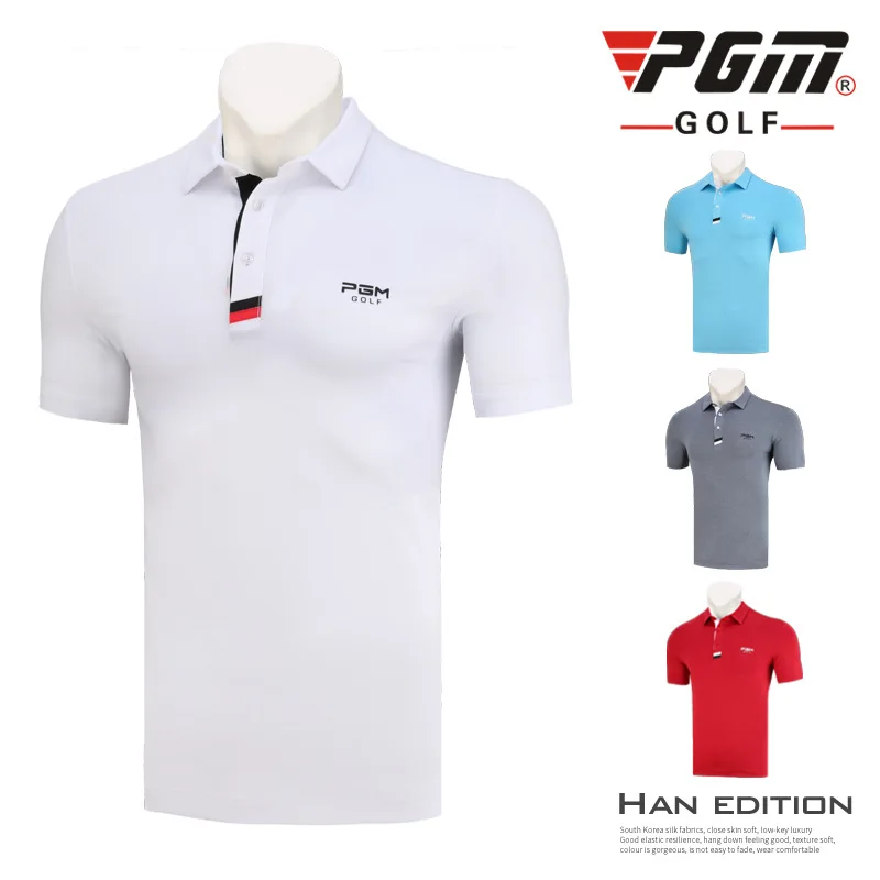 Мужская футболка PGM Golf с коротким рукавом летняя дышащая Спортивная