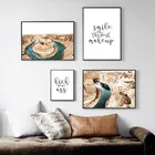 Каньон пустыня река холст постер скандинавский пейзаж печать природа живопись Настенная живопись современное украшение для гостиной