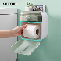 plastic decor toilet paper towel holder creative translucent tissue box bathroom accessories household wall mounted kitchen rack