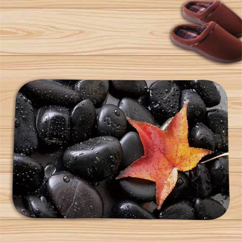 Style four black Впитывающий Коврик для ванной комнаты, многофункциональный современный домашний коврик для гостиной и ванной комнаты, 3D нескользящий коврик - Цвет: Style four black