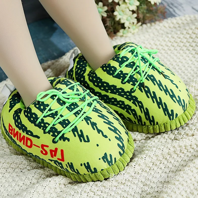 

Winter Warm Slippers Women Cute Home Slippers Unisex One Size Sneakers Men House Floor Cotton Shoes Woman EU 36-43 Plush Sliders