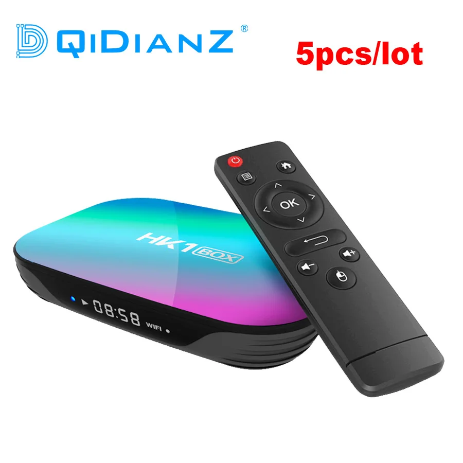 Умная ТВ приставка HK1 5 шт./лот Amlogic S905X3 Android 9 0 2 4G Wi Fi Bluetooth HK1BOX 4K UHD PK H96 MAX X3 A95X