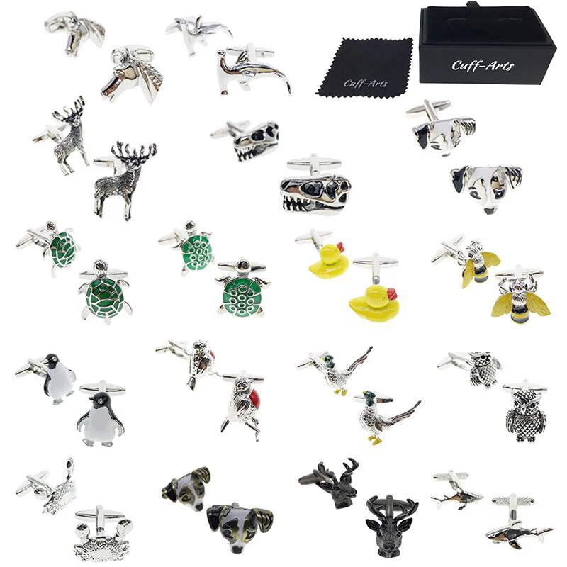 Запонки для мужчин запонки в виде собаки птицы совы классические мужские подарки