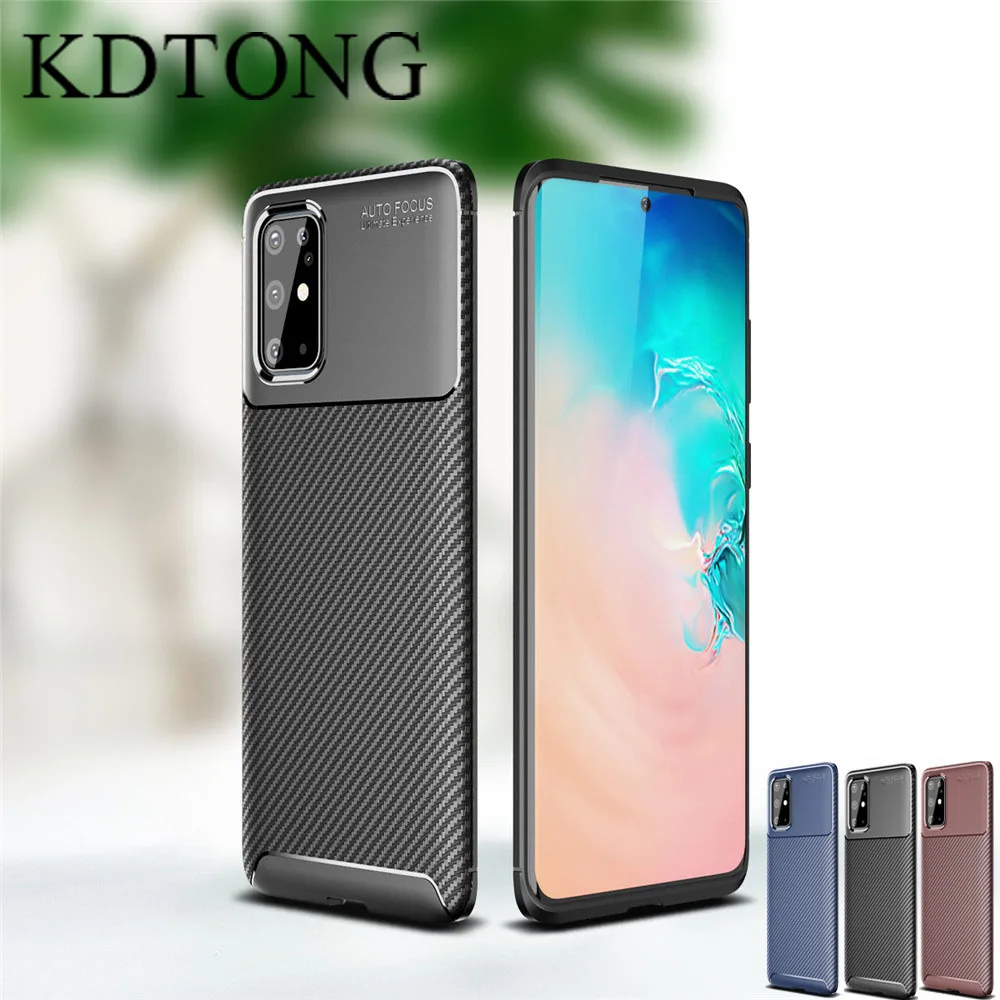 

Fashion Carbon Fiber Case For Samsung Galaxy S20 Plus Ultra Case Cute Soft Silicone TPU Anti-fall Cover For Galaxy S20 Case Capa