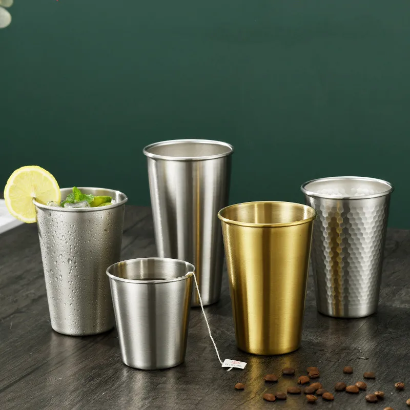 

Stainless Steel Water Coffee Tea Milk Cups for Outdoor Sports Traveling Camping Hiking Shatterproof Insulation Beer Cups