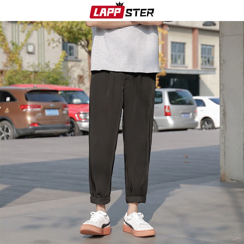 LAPPSTER Мужские Streetwear бегуны Брюки 2019 Mens Hip Hop Black Тренировочные штаны мужчины