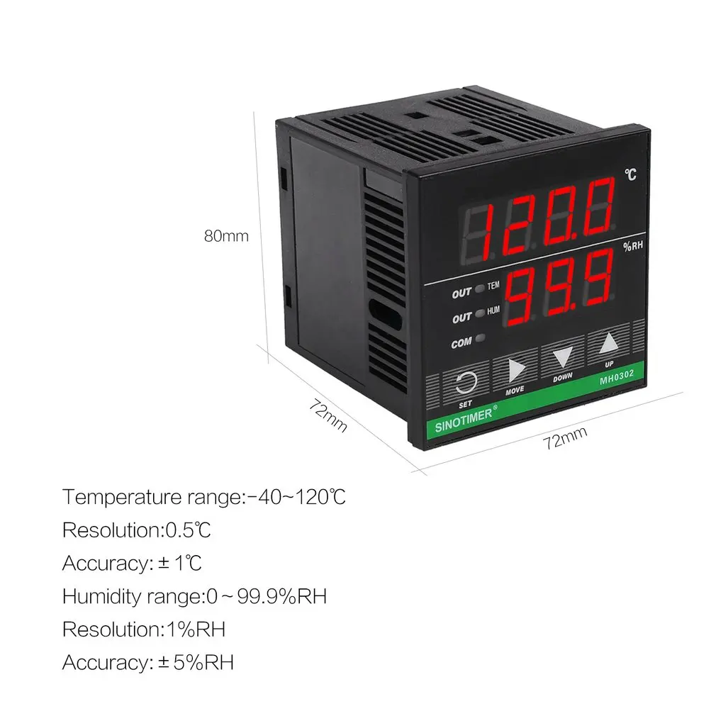 

MH0302 Digital Microcomputer Temperature Humidity Controller Heat Cool Switch Socket Thermoregulator