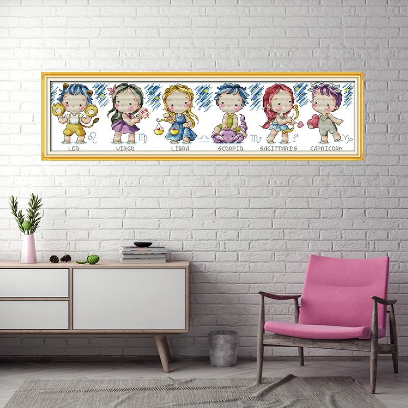 Комплект для вышивки крестиком с изображением созвездий малышей сделай сам 11 и 14