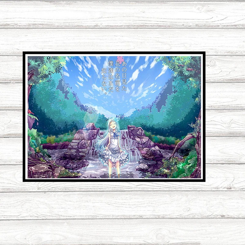 Художественный плакат из японского аниме мы до сих пор не знаем название цветка