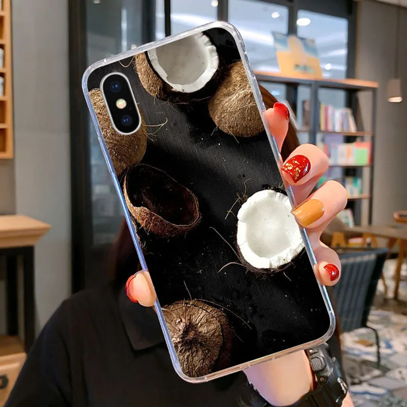 

Coconut On The Beach Phone Case For Iphone XR X 8 7 6 plus Fashion Cute Cover Apple XS 11 Pro Max SE 2020