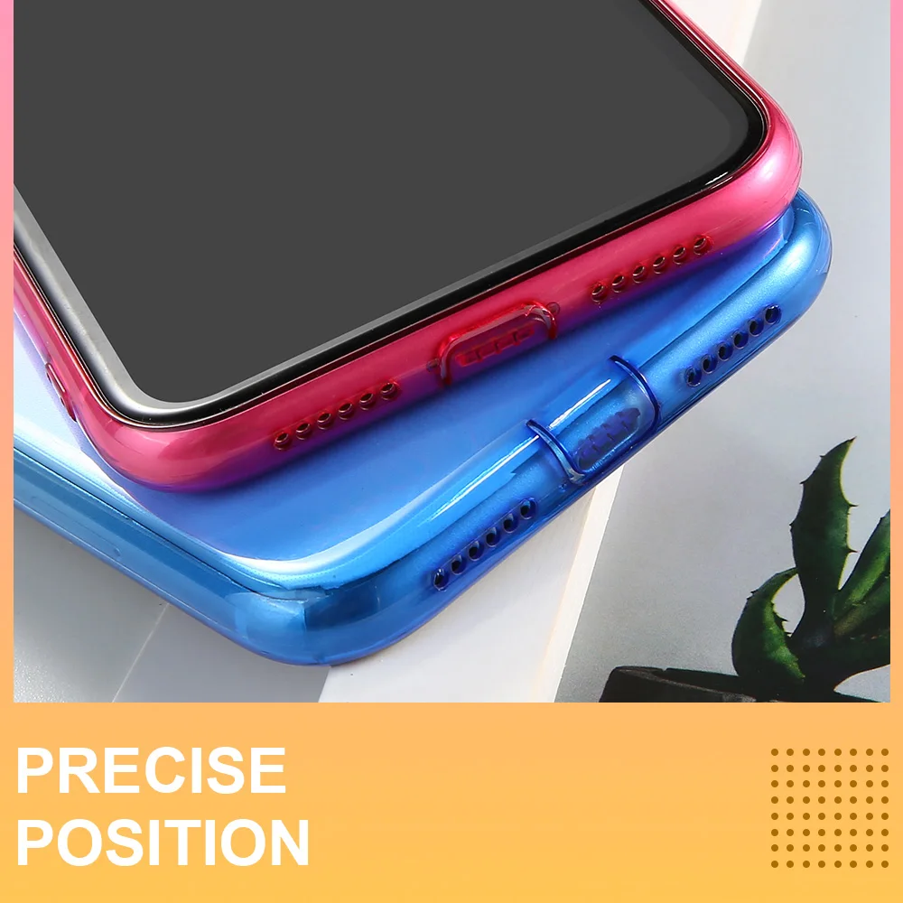 Градиентный телефонный чехол для iPhone 11 Pro XS MAX XR X мягкий силиконовый s 7 8 6 6S Plus 5 5S SE