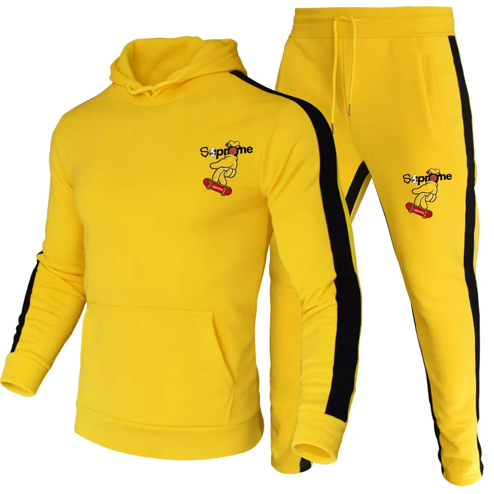 

New Fashion Street Hip-hop Jumper Warm Comfort Sportswear Couple Casual Jogging Sportswear + Trackpants