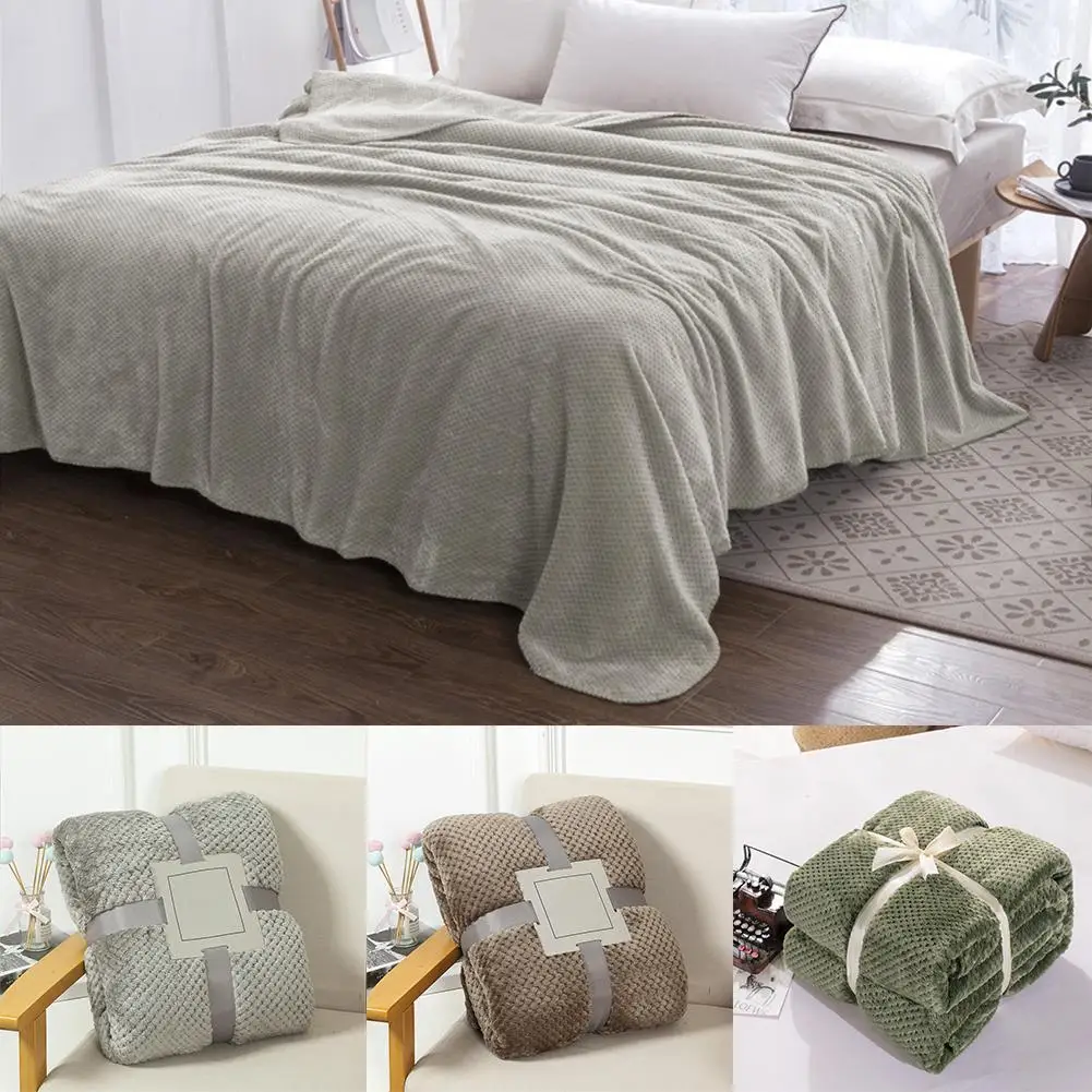 

Домашний текстиль Флисовое одеяло в клетку супер мягкое кофейное покрывало в японском стиле для дивана/кровати/самолета для путешествий пл...