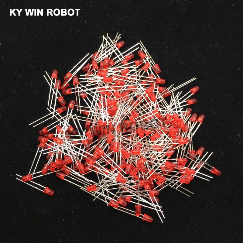 100pcs 3mm LED Diode 3 mm Assorted Kit White Green Red Blue Yellow Orange Pink Purple Warm white DIY Light Emitting Diodes