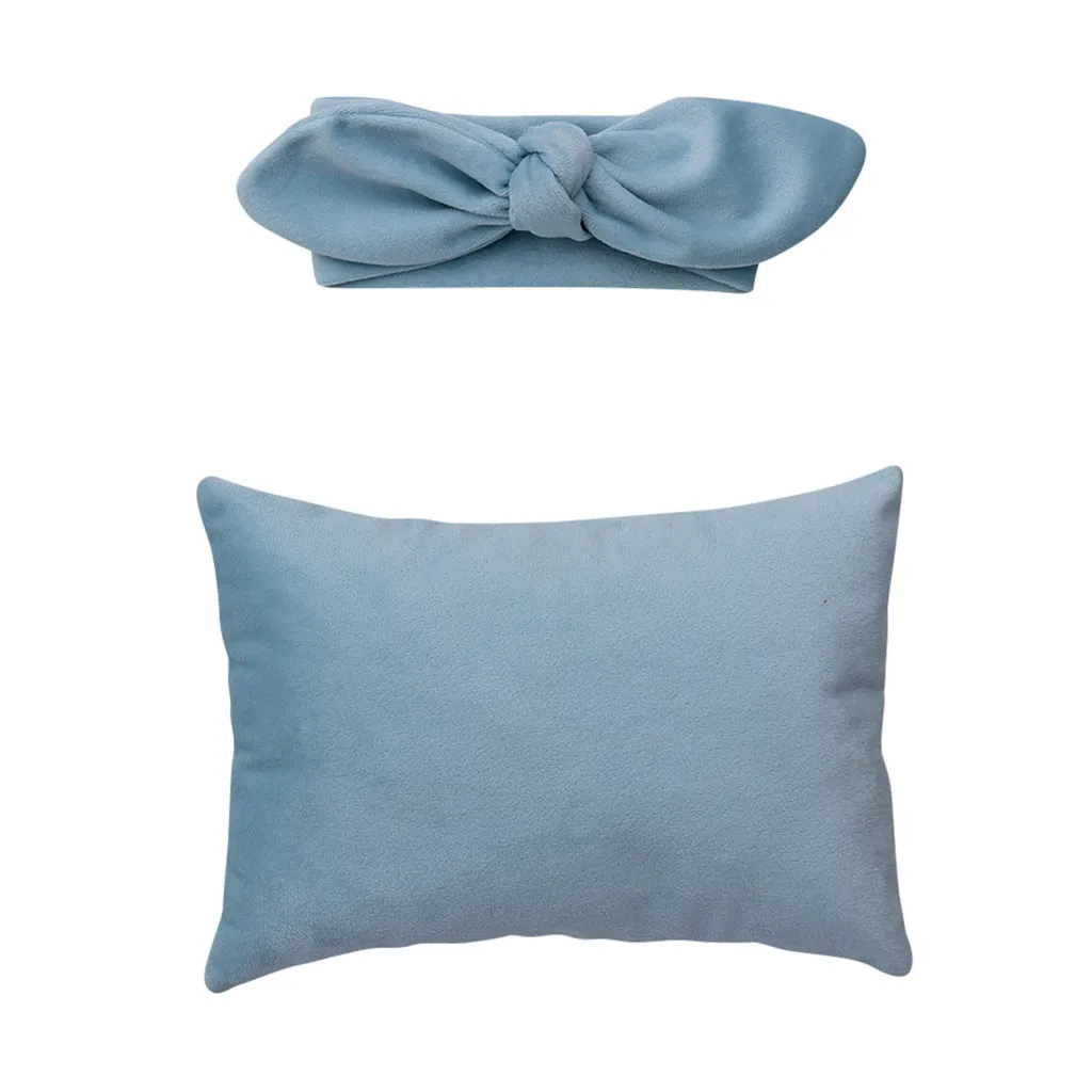 

Newborn Photography Infant Bbay Photo Props Velvet Pillow with butterfly Hair Band Fotografia photography accessories