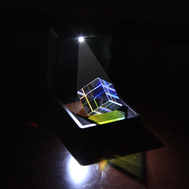 Combinada com Mesmo Caixa de Luz Prisma Cubo Presente Tamanho Quebra-cabeça Experimento Ciência Óptica 23*23*23mm Cor Luz