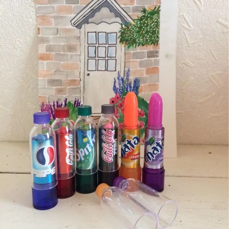 Макияж меняющий цвет губная помада девушка Кола сладкий милый увлажняющий