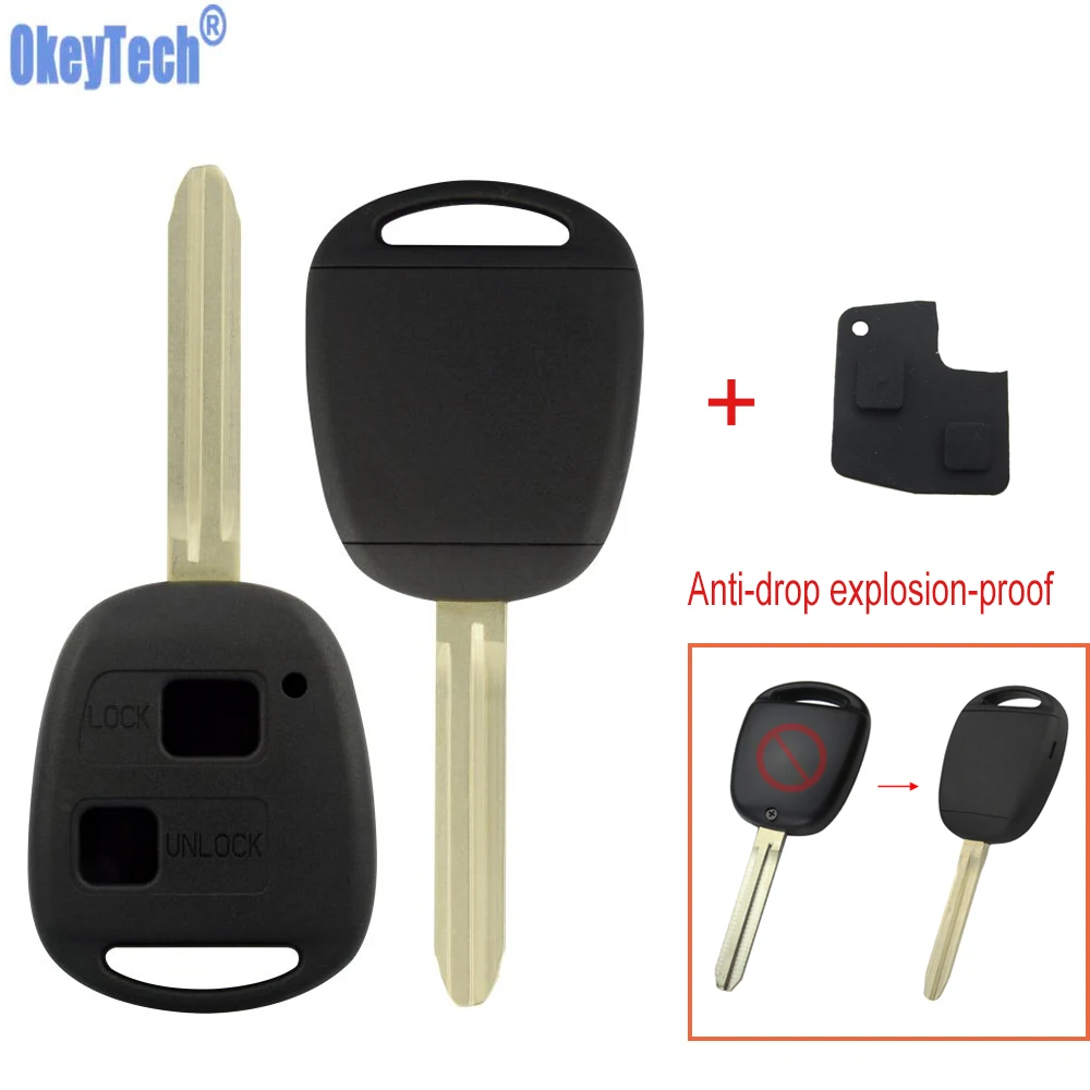 OkeyTech чехол для автомобильного ключа Toyota Camry Corolla Verso Avensi Prius Auris 2/3 кнопки TOY43