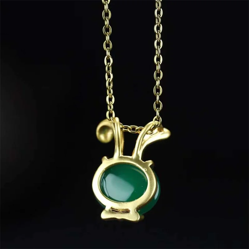 Лидер продаж подвеска из нефрита с инкрустацией и знаком зодиака цвет золото 24 К