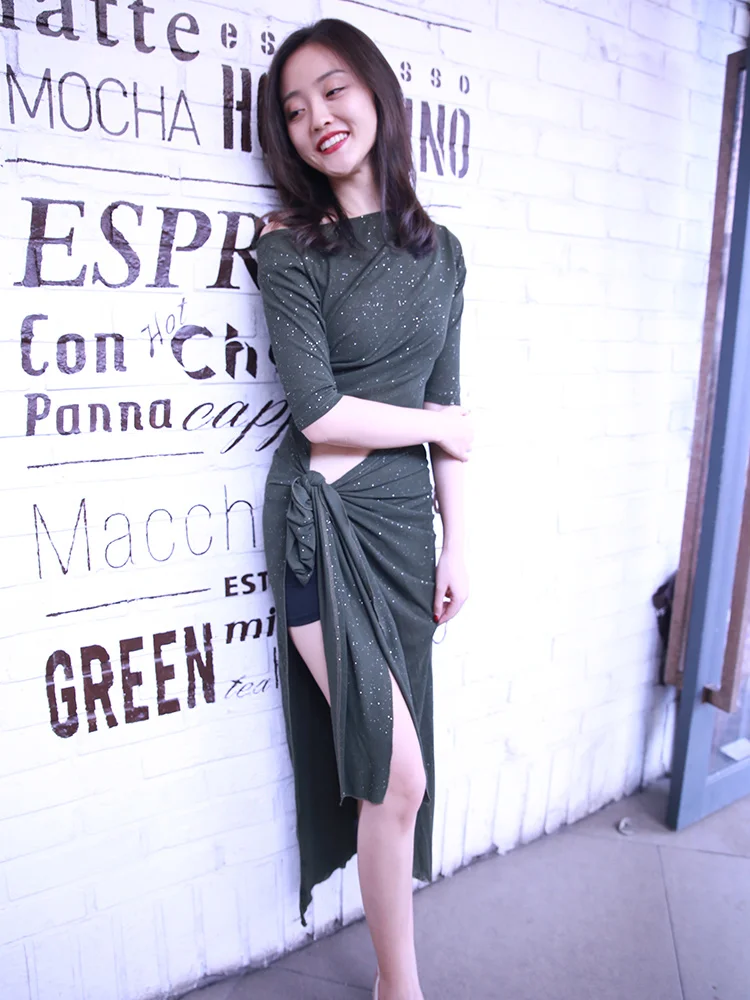 Женский костюм для танца живота тонкое эластичное Привлекательное платье