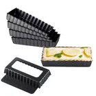 1 шт. рифленая форма для пирога, пирога, торта, квадратная форма для выпечки, пиццы, съемное дно, инструмент Quiche форма для торта, инструменты для выпечки