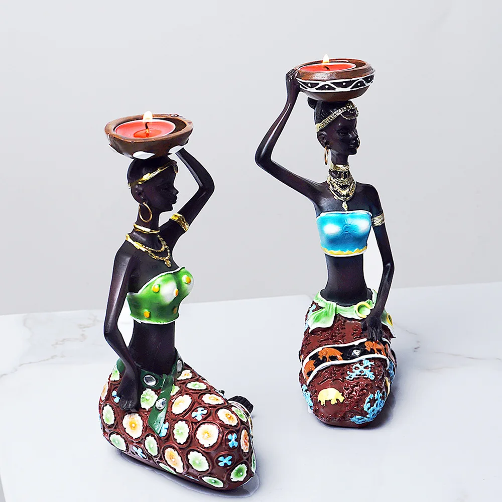 

Nordic Candlestick 2pcs Decoration Creative Home Desktop Candle Decoration Porch Wine Cabinet Decoration Craft Gifts for Family